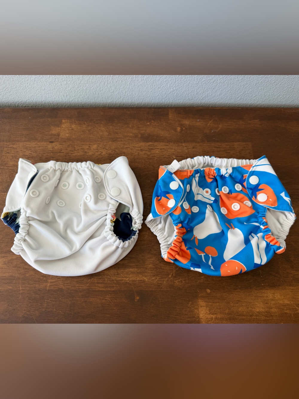 Esembly lot of 2 snap cloth diaper covers size 1 7-17lbs
